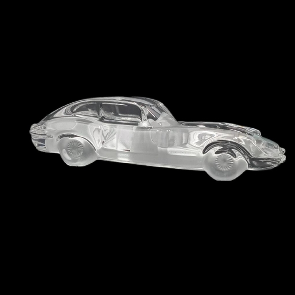 Mikasa Crystal Paperweight Jaguar E Type,1/24 Scale - Picture 3 of 9